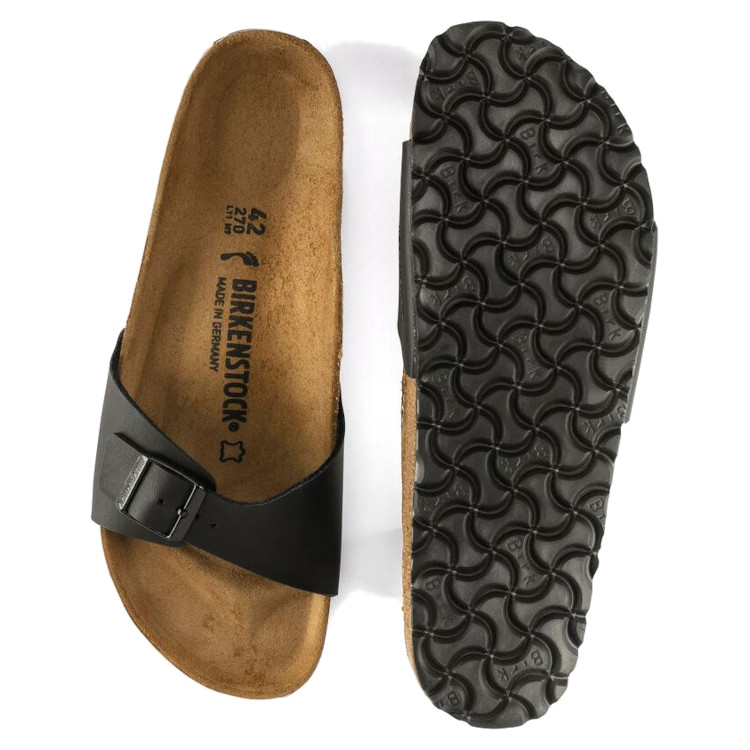 Birkenstock Madrid Birko-Flor Sandal | Metallic Blk | Narrow - Women's (1021532) - Image 4